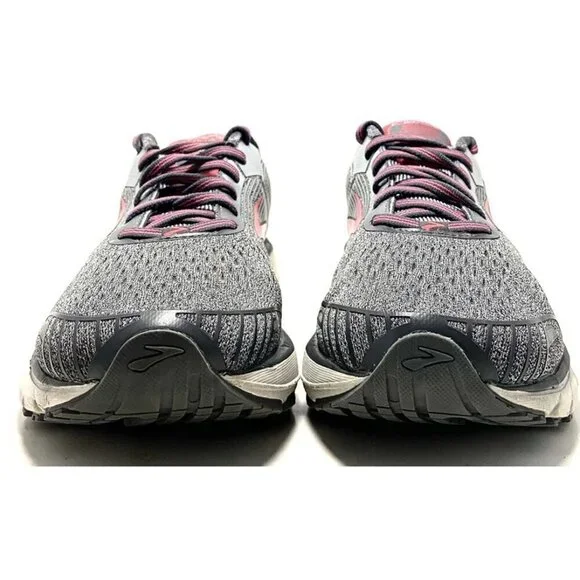 Brooks Adrenaline GTS 18 Gray Pink Lace Up Running Shoes Sneakers Size 10B - Picture 7 of 15